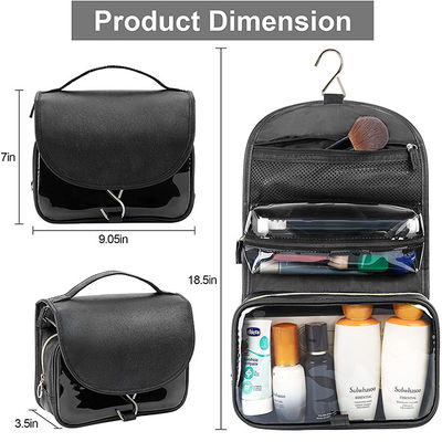 Waterproof Hanging Toiletry Bag For Women / Customized Hanging Travel Makeup Bag